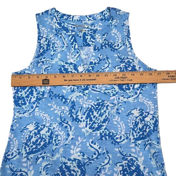Lilly Pulitzer Dev Knit Top Size XS Blue Turtle Peri Turtley Awesome NEW NWT - Picture 10 of 14